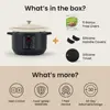 10-in-1 Slow Cooker 6 qt White, Electric Dutch Oven, Slow Cook, Braise Pot, Sear/Sauté, Enameled Cast Iron with Self-Bastin 6