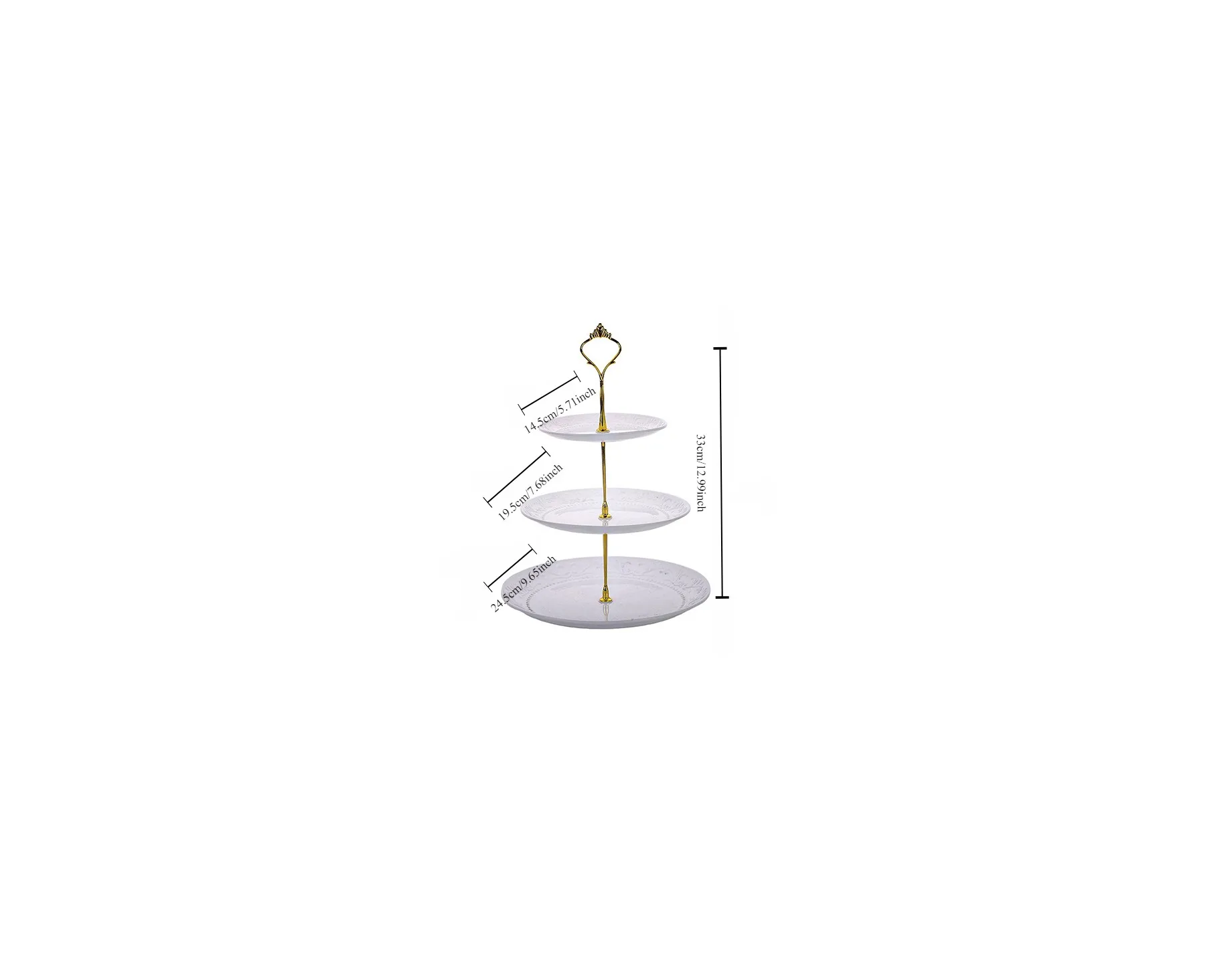 3 layer fruit plate wedding cake stand afternoon tea dessert table decoration plastic dry fruit plate Phnom Penh cake