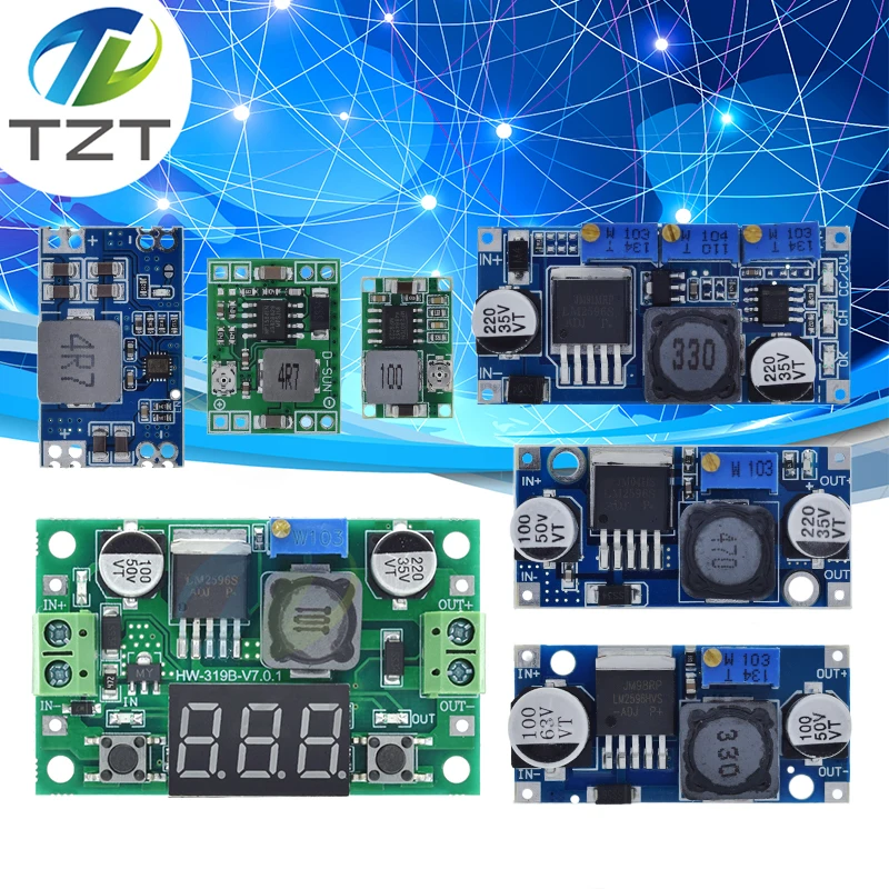LM2596HVS LM2596 Netzteilmodul DC-DC BUCK 3A einstellbarer Buck-Modul-Regler Ultra LM2596S Step-Down 24V-Schalter 12V 5V 3V