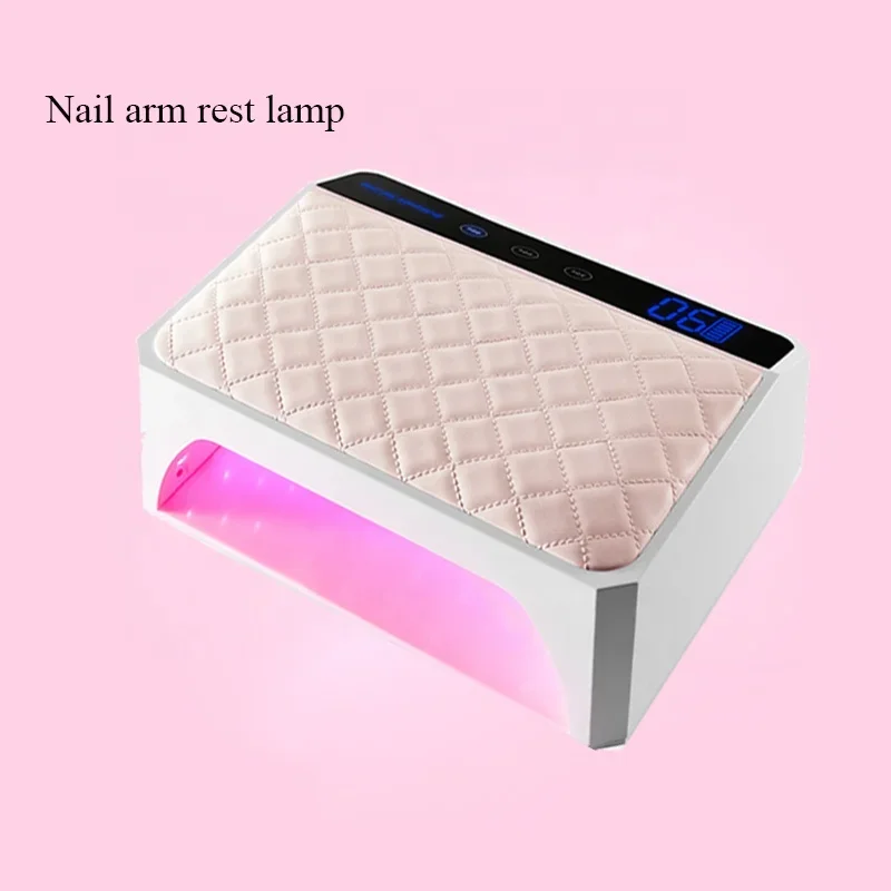 충전식 UV LED 네일 드라이어 램프, 팔 받침대 매니큐어 LED 라이트, 네일 젤 광택제 핑크 핸드 베개 네일 램프