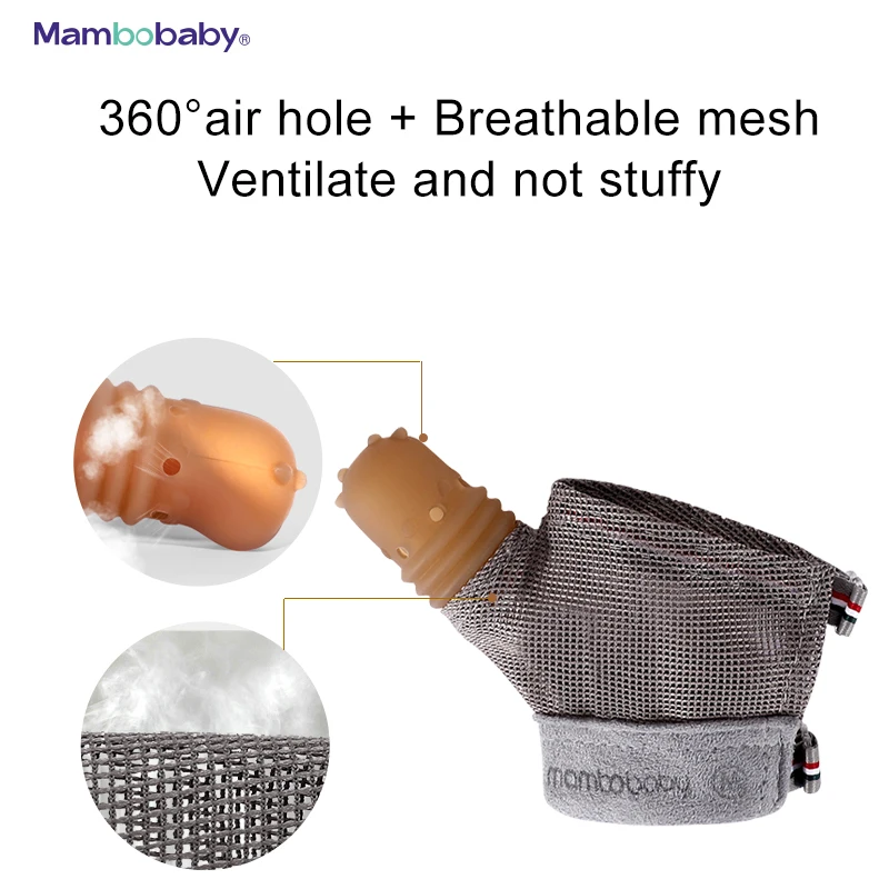 Mambobaby Baby Anti-Bite Gloves With Silicone Finger Cots Stop Hand Biting Prevent Fingers Sucking  Nail Bite Protection Teacher 2