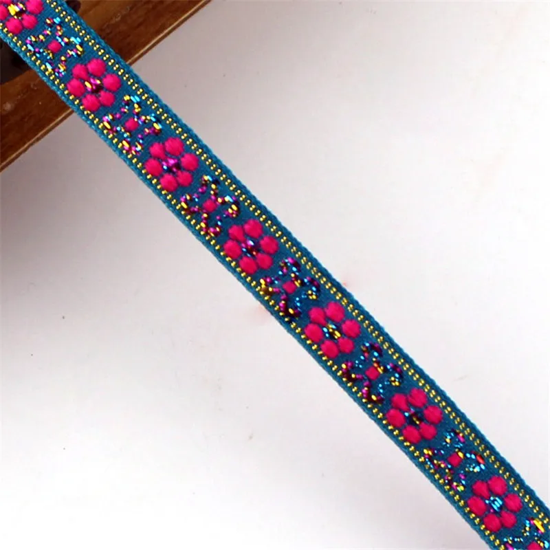 7M/Roll Polyester Ribbon Trim Ethnic Embroidery Lace Fabric for Curtains Hometextile Embellishments Clothes DIY Decorations 10mm lace ribbon lace fabric lace sewing accessories lace sewing supplies lace accessories lace garment accessories lace decoration clothing craft accessories tassel trim lace