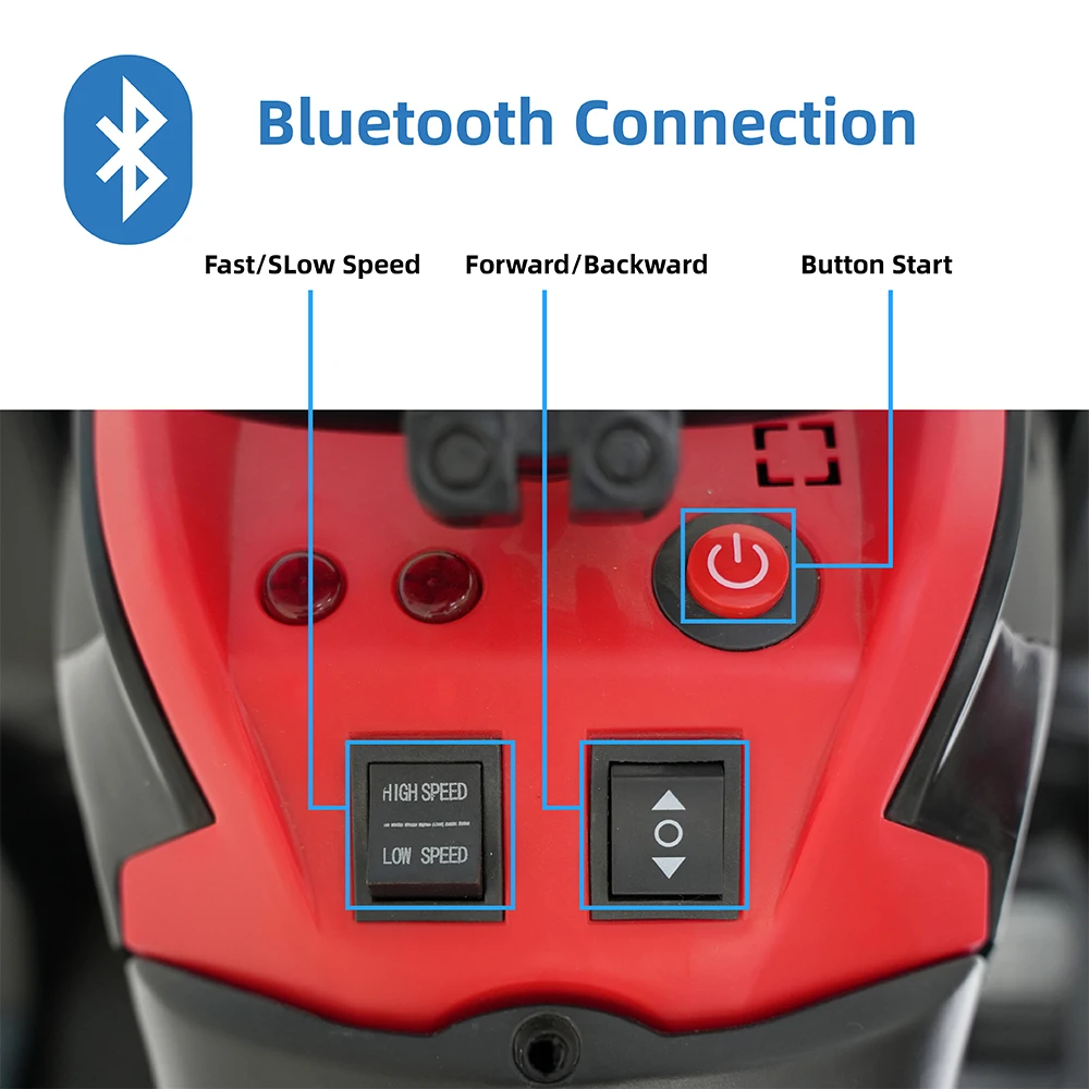 24V Battery Powered Kids ATV children electric car children cars toy Ride On Electric Car with Bluetooth MP3 LED Headlights Spring Damper System for Boys and Girls