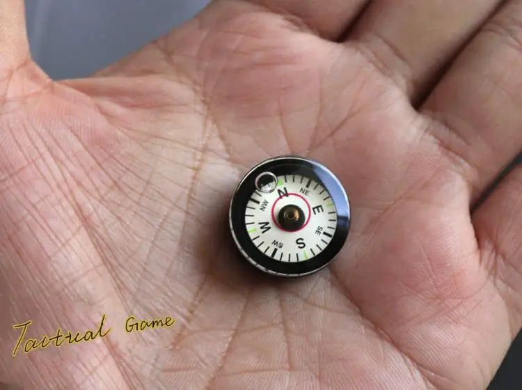 Compact Outdoor Wilderness Survival Compass - Durable Plastic/Brass Design