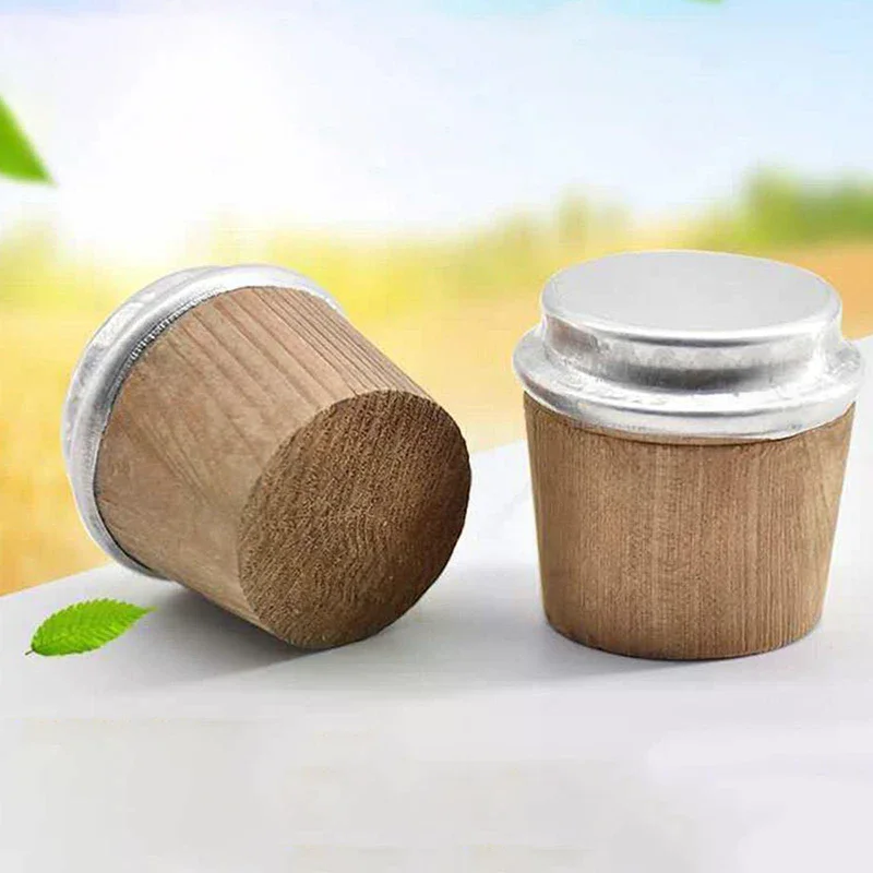 2 Pcs Wood Thermos Stopper Sealed Safe Durable Vacum Flask's Cork Plug Lid Cap Bottle Cork Plug Replace ​Kettle Accessories Tool