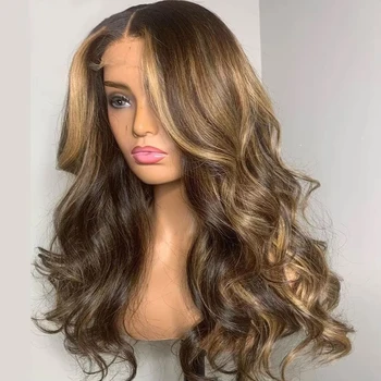 Highlight Wig Human Hair 13x6 Hd Lace Frontal Wig 13x4 Honey Blonde Body Wave Lace Glueless Front Wigs Woman Brazilian Remy Hair 1