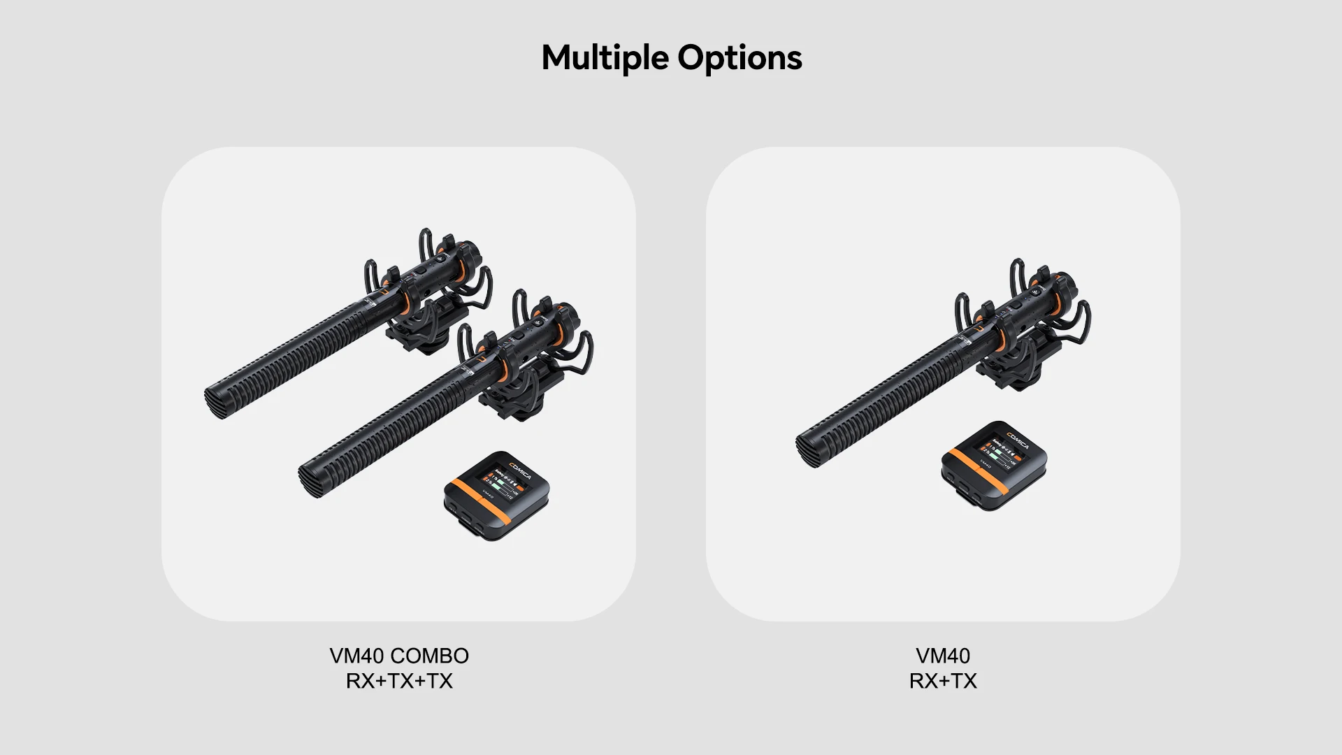 COMICA VM40 2.4G Super Cardioid Shotgun Microphone, Wired and Wireless dual modes, Bluetooth microphone for Camera/Smartphone/PC