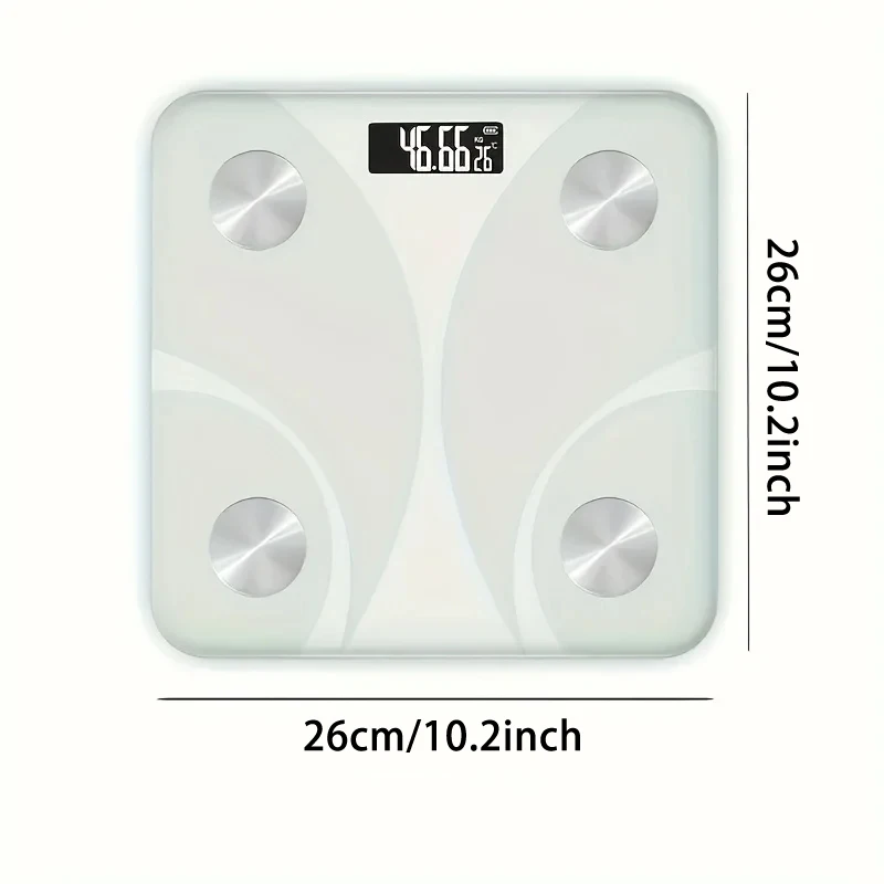 1pc Smart Weight Scale, Smart Digital Weighing Machine With Body Fat BMIMeasurement, Body Composition Analyzer For Home Bathroom 6