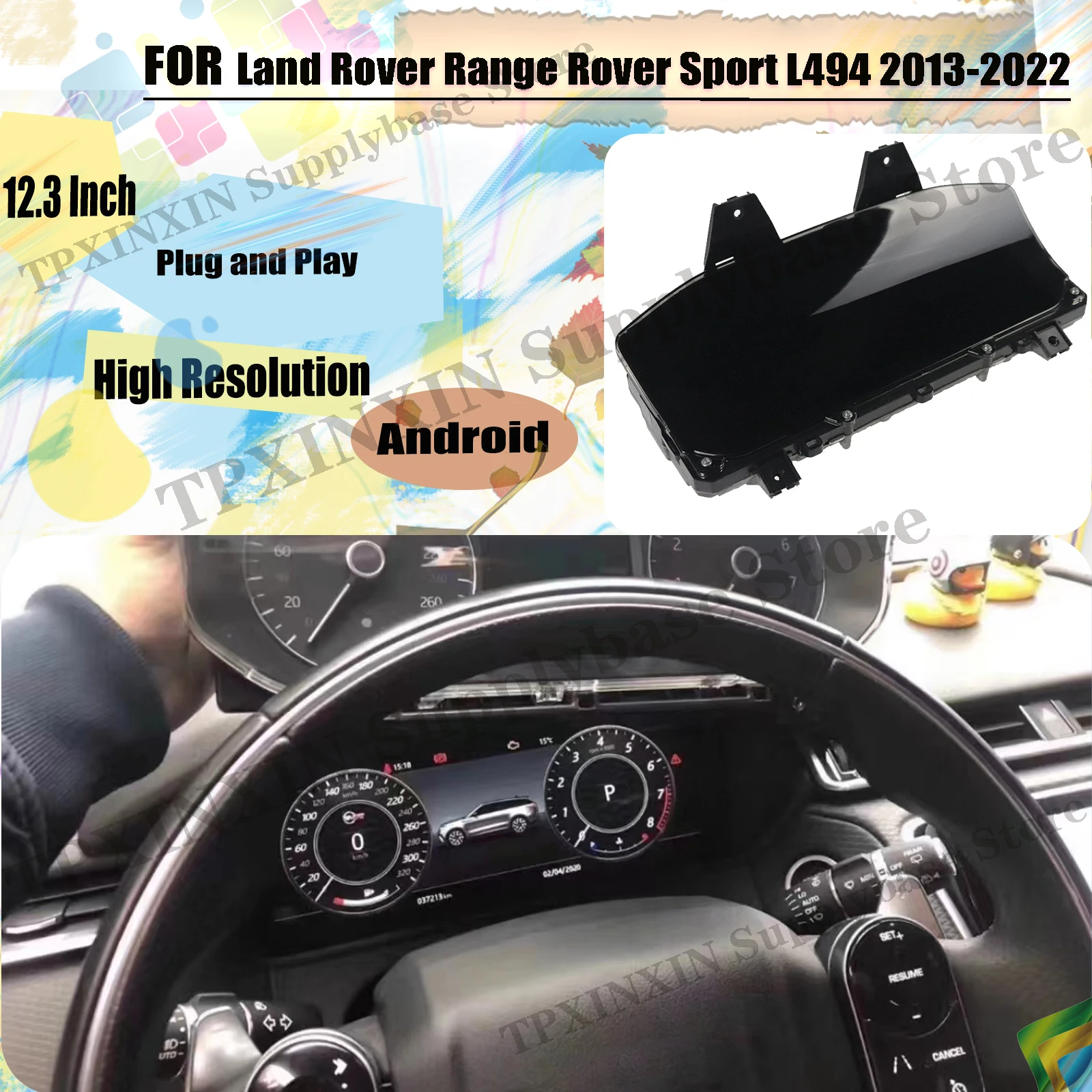 Android Digital Performance Display Lcd Dashboard Per Land Rover Range Rover Sport L494 2013 2014 2015 2016 2017 2018 2019-2022