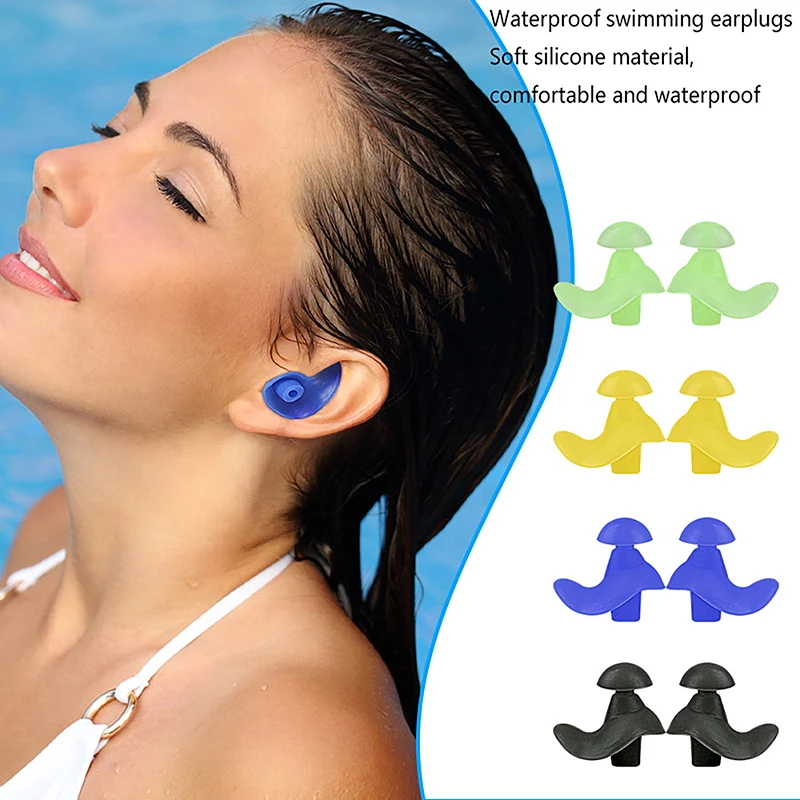 Durable Earplugs Classic Delicate Texture 1 Pair Waterproof Soft Earplugs Silicone Portable Ear Plugs Swimming Accessories фото