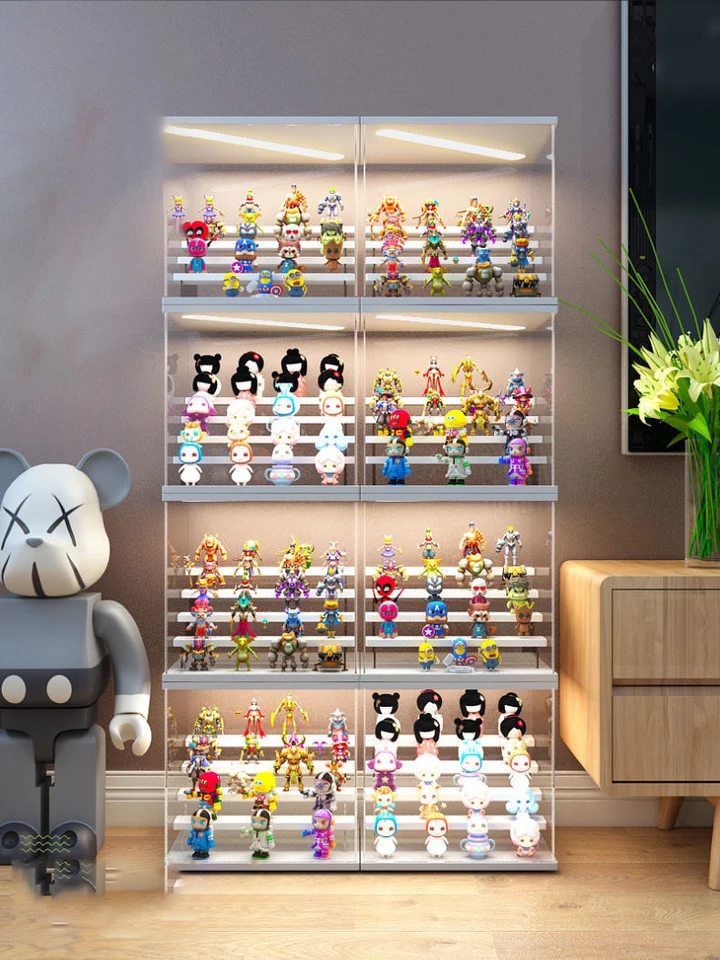 スマーフ　ディスプレイ用　人形セット Acrylic Transparent Storage Display Box For Toys With Large