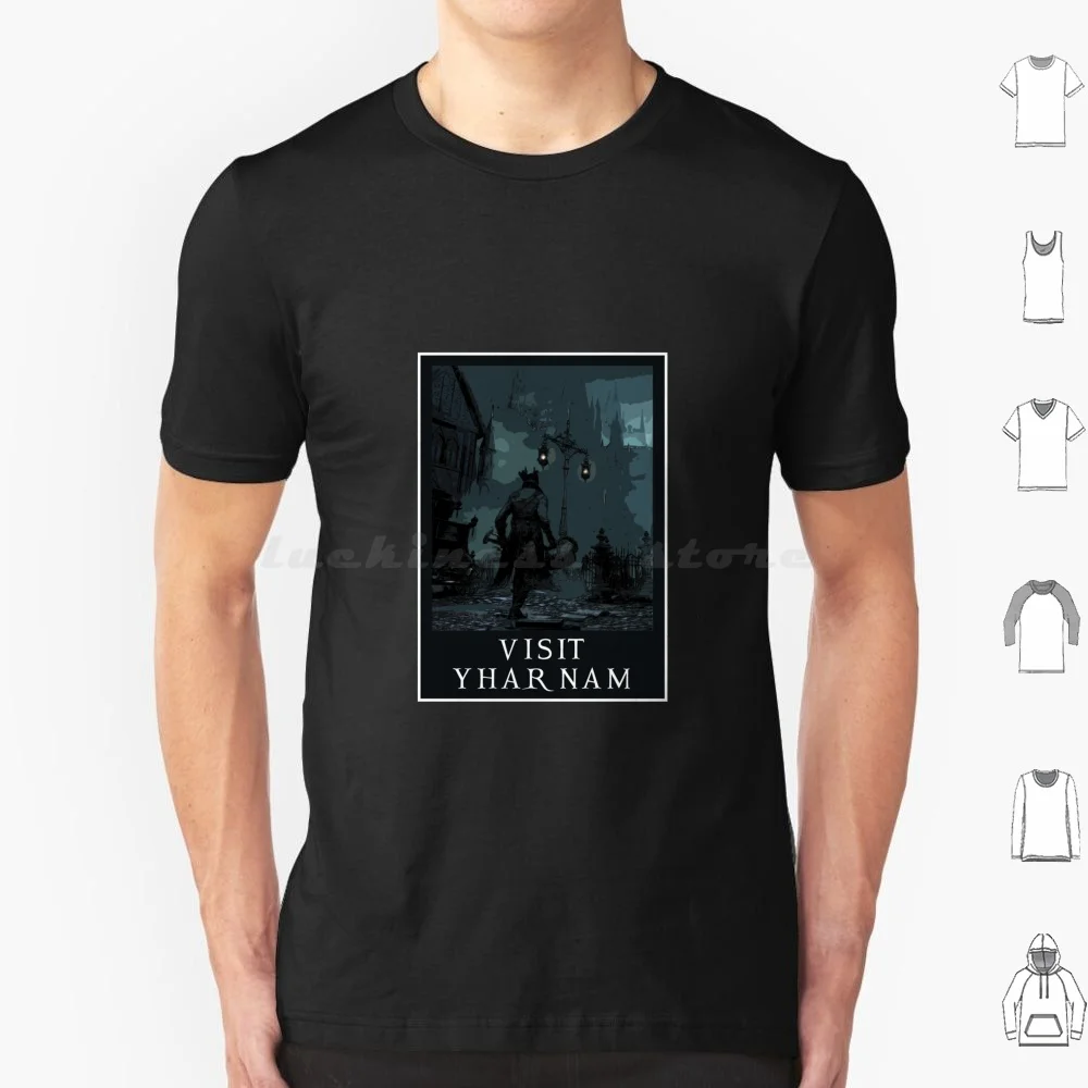 Visita Yharnam T Shirt 6Xl Cotton Cool Tee Bloodborne Bloodborne Hunter Crow Darksouls Dark Souls Dark Souls 3 Gameart Gaming