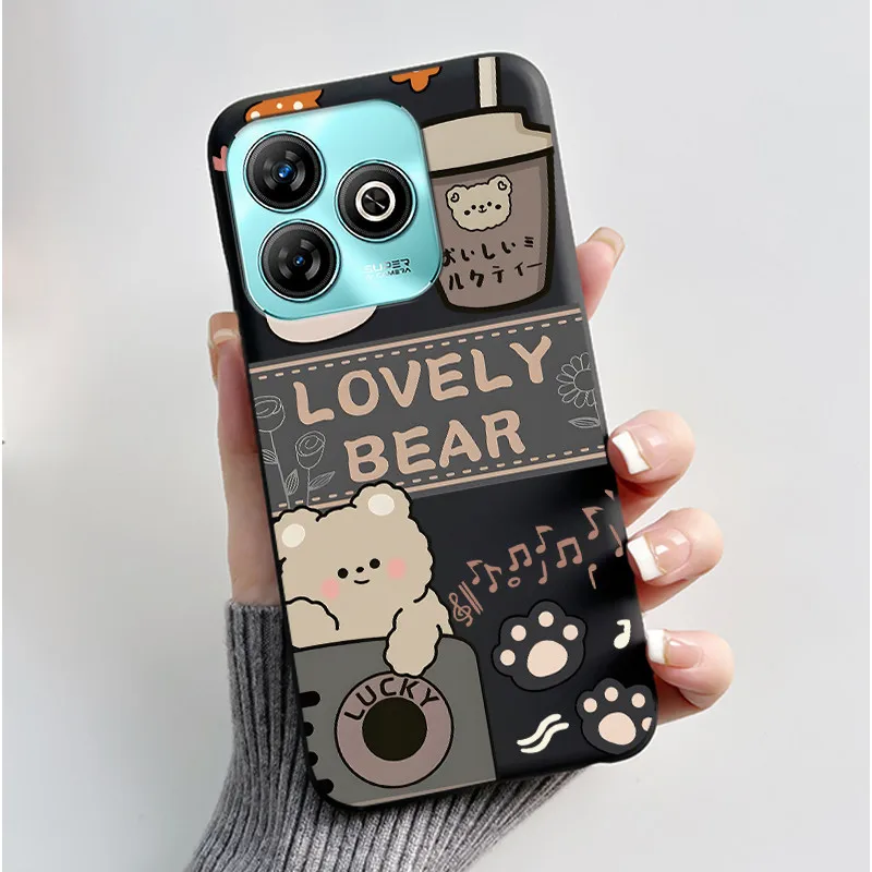 Aesthetic Cute Cat Black Shockproof Silicone Back Cover