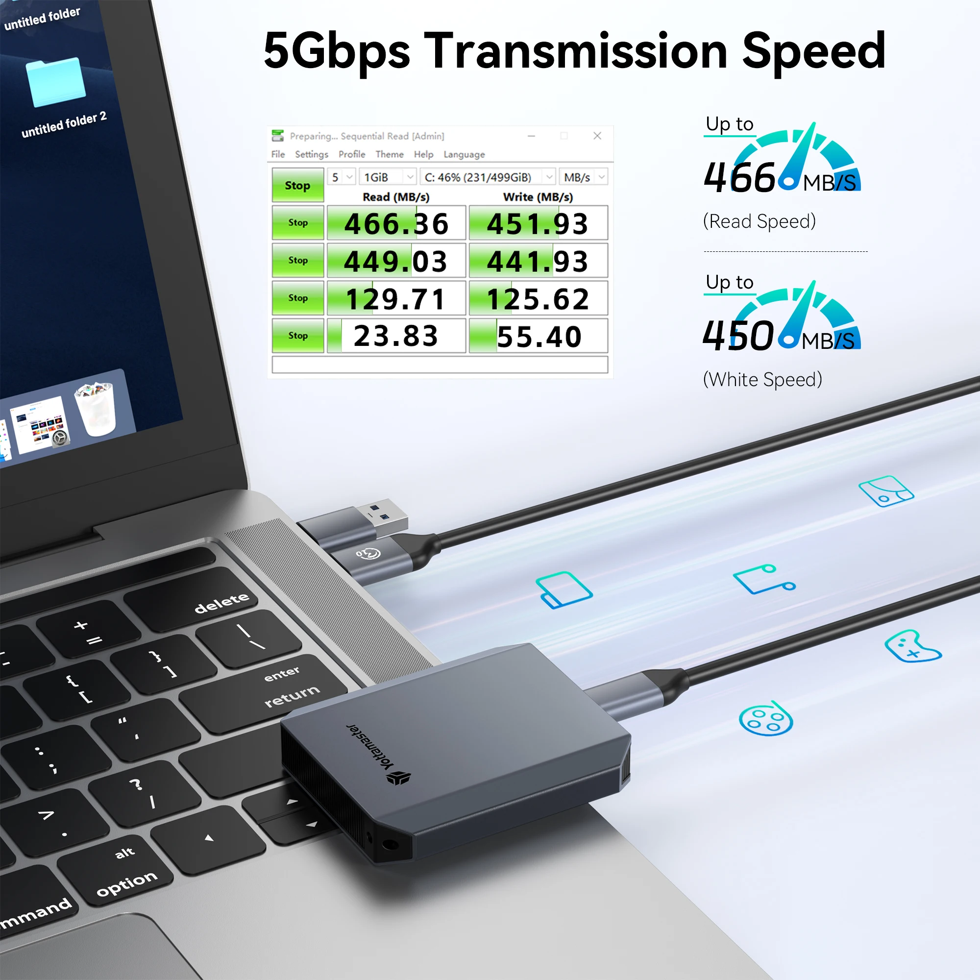 요타마스터 YM5PLUS 휴대용 외장 SSD 알루미늄 쉘 4TB 256GB 솔리드 스테이트 디스크 하드 드라이브 5Gbps PSSD 타입 C 4K ProRes