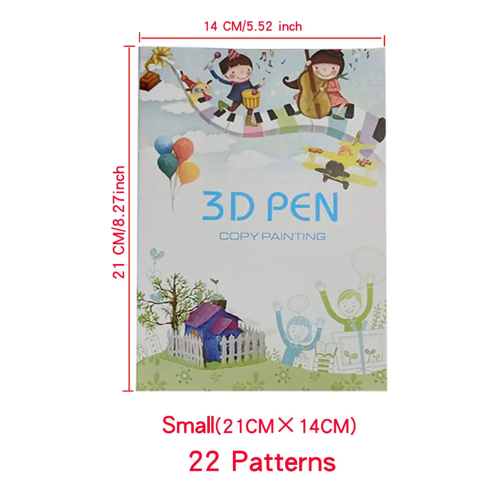 Impressão Caneta Desenho Livro Reutilizável Colorido 22 40 Padrões de Papel Grosso Placa Clara Modelo de Pintura para 3d Caneta Presentes do Miúdo 3d - Imagem 2