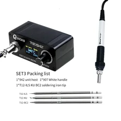 OLED MINI Digital Soldering Station - Portable Electronic Welding Iron (DC Version) by QUICKO (SET3)