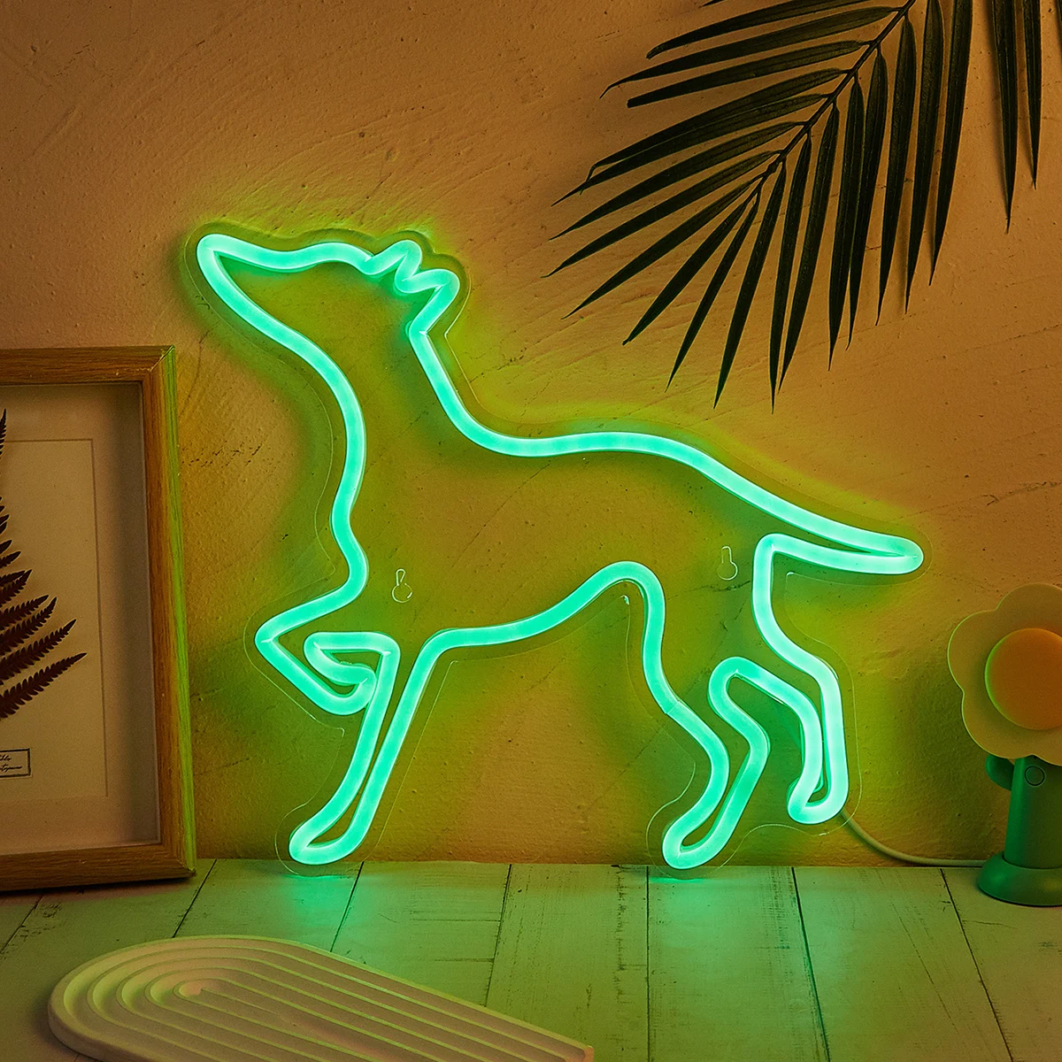 Chi-buy LED Neon Dog USB Powered Neon Signs Night Light 3D Wall Art & Game Room Bedroom Living Room Decor Lamp Signs