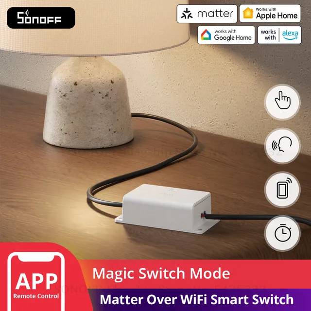 SONOFF BASIC-1GS Gen5 Matter Wi-Fi สวิตช์อัจฉริยะ DIY โมดูล โซลูชันระบบอัตโนมัติบ้านอัจฉริยะ ใช้งานร่วมกับ Apple Home และ Google Home 1
