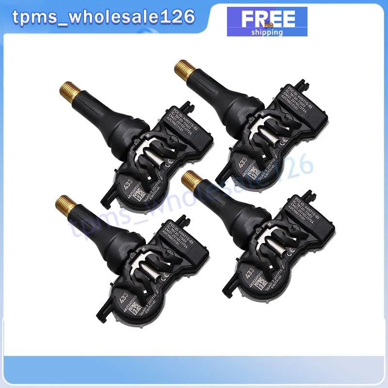 Ÿ̾ з  , 2016-2018    ׷ üŰ TPMS, 68252493AB, 433MHZ 68193586AA 68193586AC, 4 