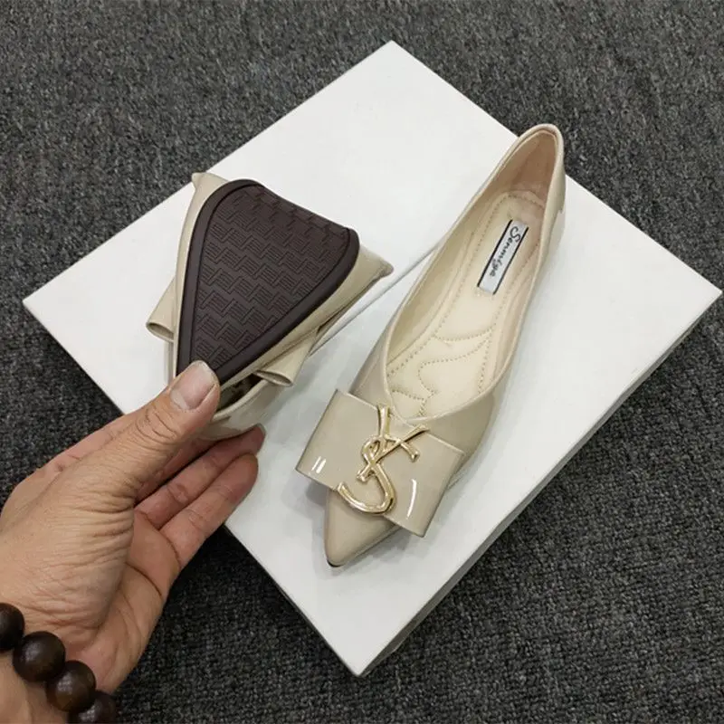 Flats Shoes Women New Spring Autumn Pointed Korean Flat Soft  Chaussure Femme  Zapatos De Verano Mujer 2023 Loafers Woman Shoes 6