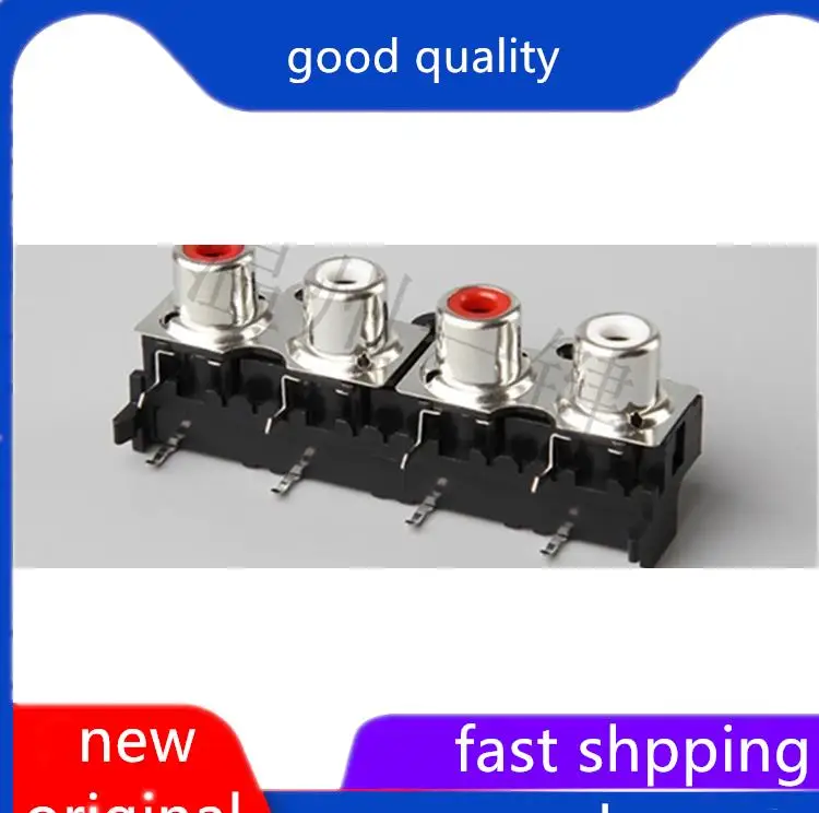 

10 шт., оригинальные розетки с одинаковым ядром, 8 контактов, разъем RCA, 4 отверстия, женские сварные печатные платы