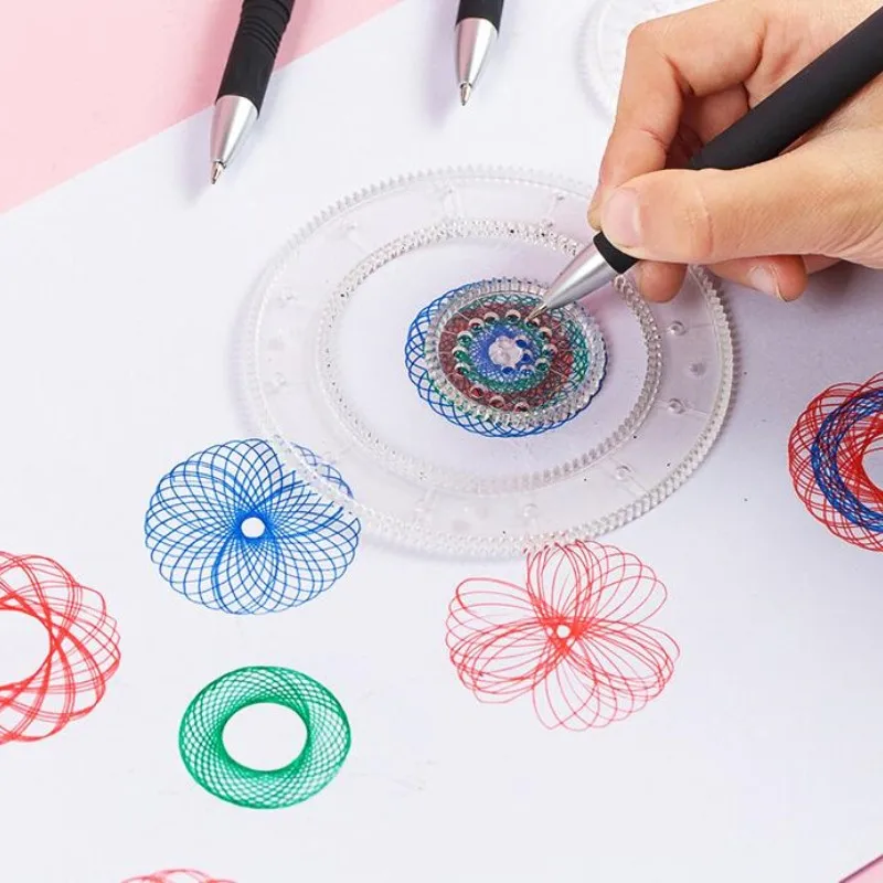 Creative Spirograph Drawing Toy Set - Interlocking Geometric Ruler & Gears
