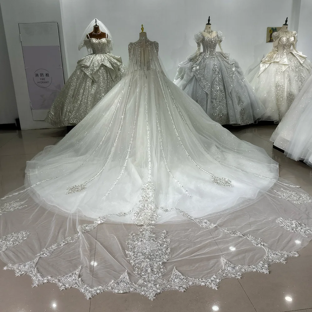 jancember 白 ウェディングドレス Jancember White Ball Gown Princess Wedding Dresses 2025 High Neck