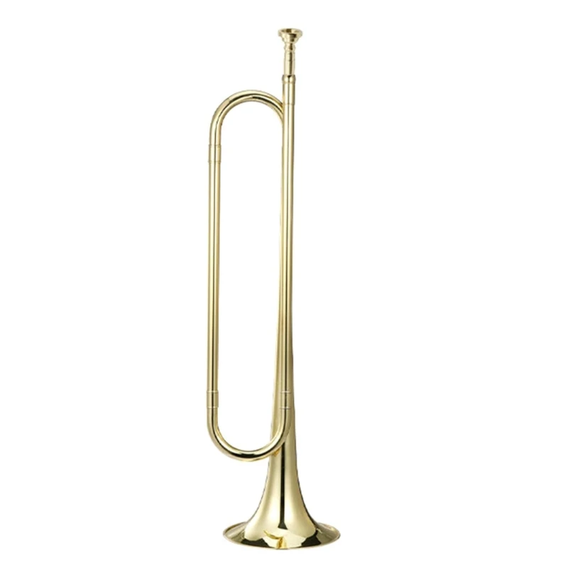 Brass Trumpet School Band Orchestras Kids Bugle with Mouthpiece Musical Instruments Beginners Big Strides Spanish Bugle