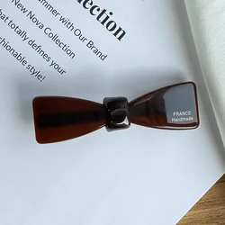 Elegant Wine Red Bow Hair Clip - Korean French - Style Accessory (11Chocolate brown)