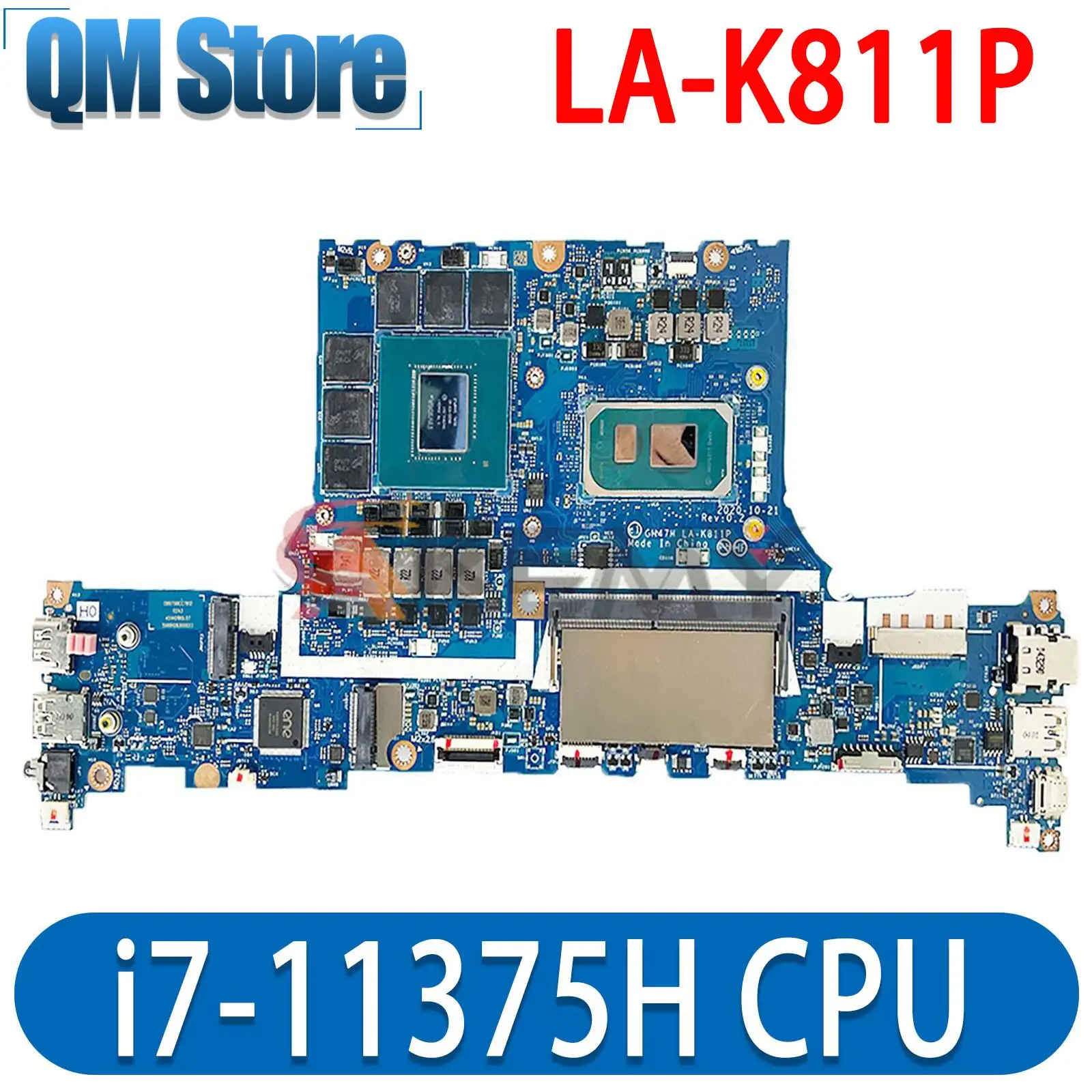 

GH47H LA-K811P Mainboard for Acer Triton 300 Laptop Motherboard CPU:I7-11375H SRKH4 GPU:GN20-E3-A1 RTX3060 8G NBQBJ11006 Test OK