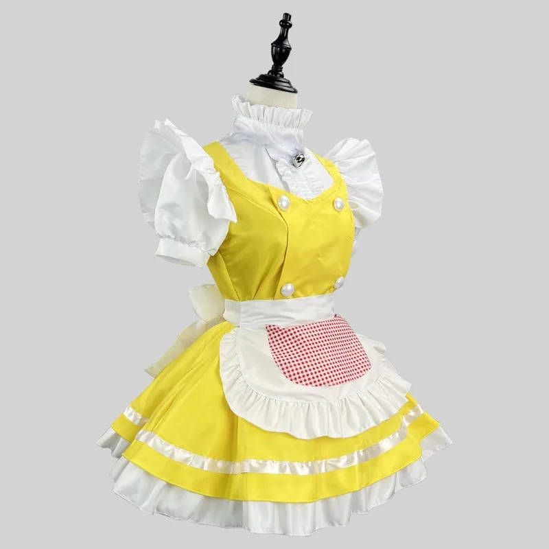 Plus Size Lolita Dress Anime Cosplay Fancy Dress Cosplay Costume Furry Cat Ear Suspender Pantyhose Set Sweet Maid Apron Outfit