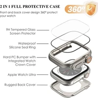 Protecteur d'écran pour Apple Watch, boîtier 46mm 45mm 44mm 40mm 41mm 42mm, changement en couverture Ultra rigide pour iWatch 11 10 9 8 7 6 5 4 SE 6