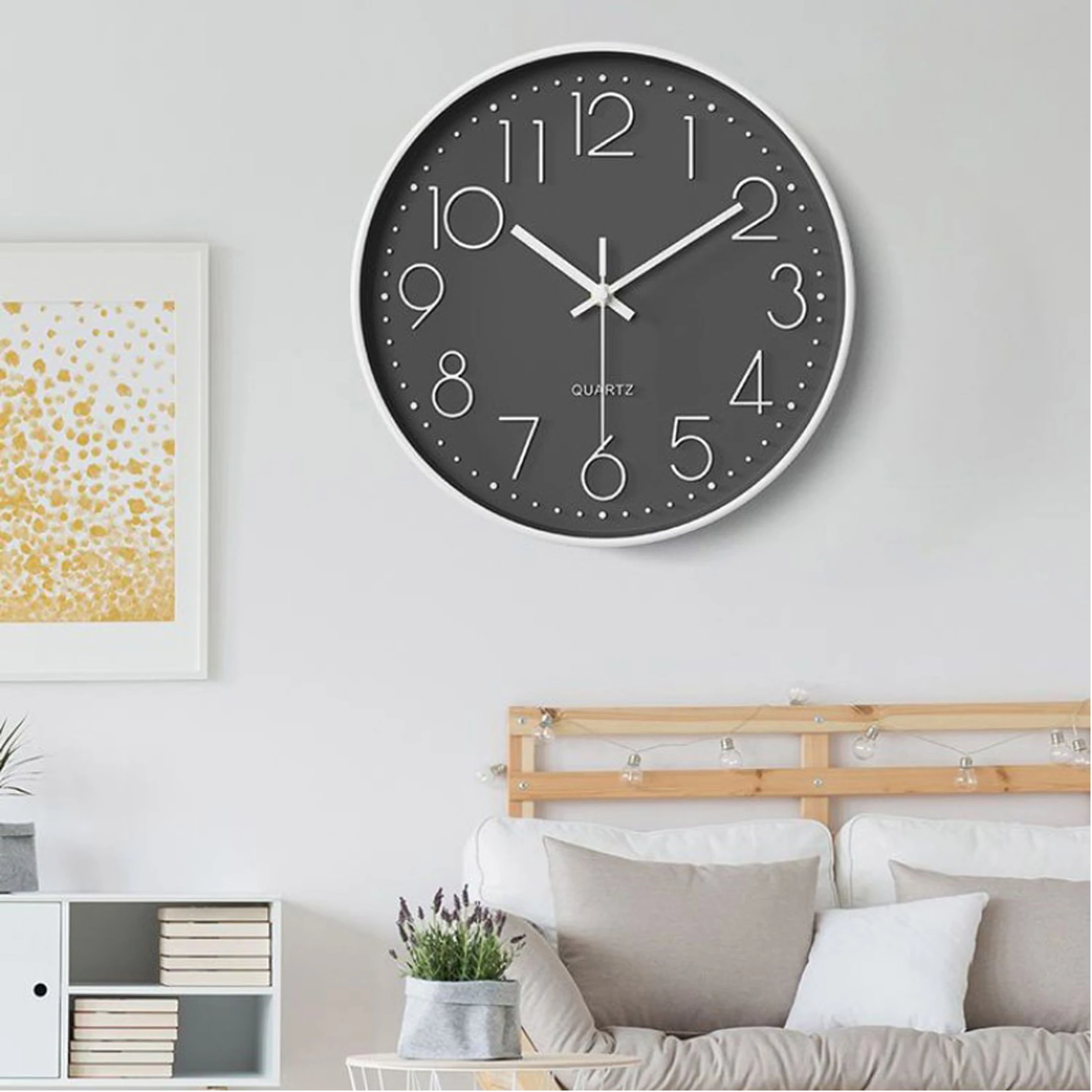 1pc 8inch Non-Ticking Wall Clock 2