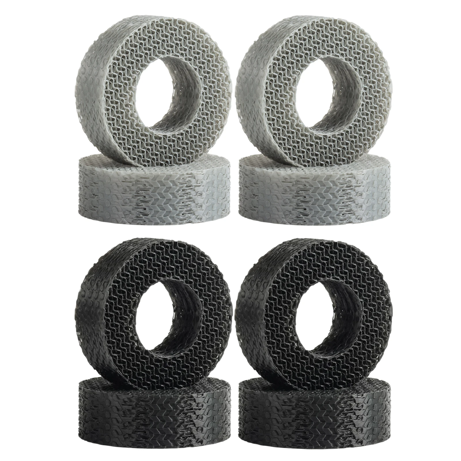 4Pcs 1.9인치 3D 프린팅 TPU 타이어 필러 경량 RC 크롤러 폼 인서트 118-122mm 휠용 충격 흡수 타이어 인서트