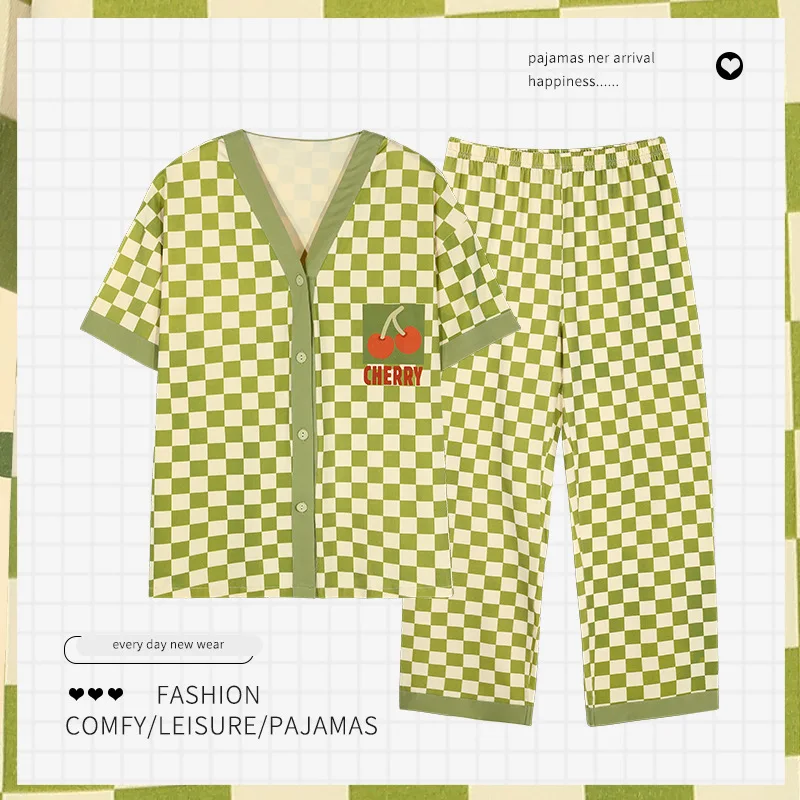 Cotton Summer Women's Pajamas Set Japan Kimono Nightwear Ladies Home Clothes Sleep Tops Trouser Short Pant Sleepwear Pijamas New