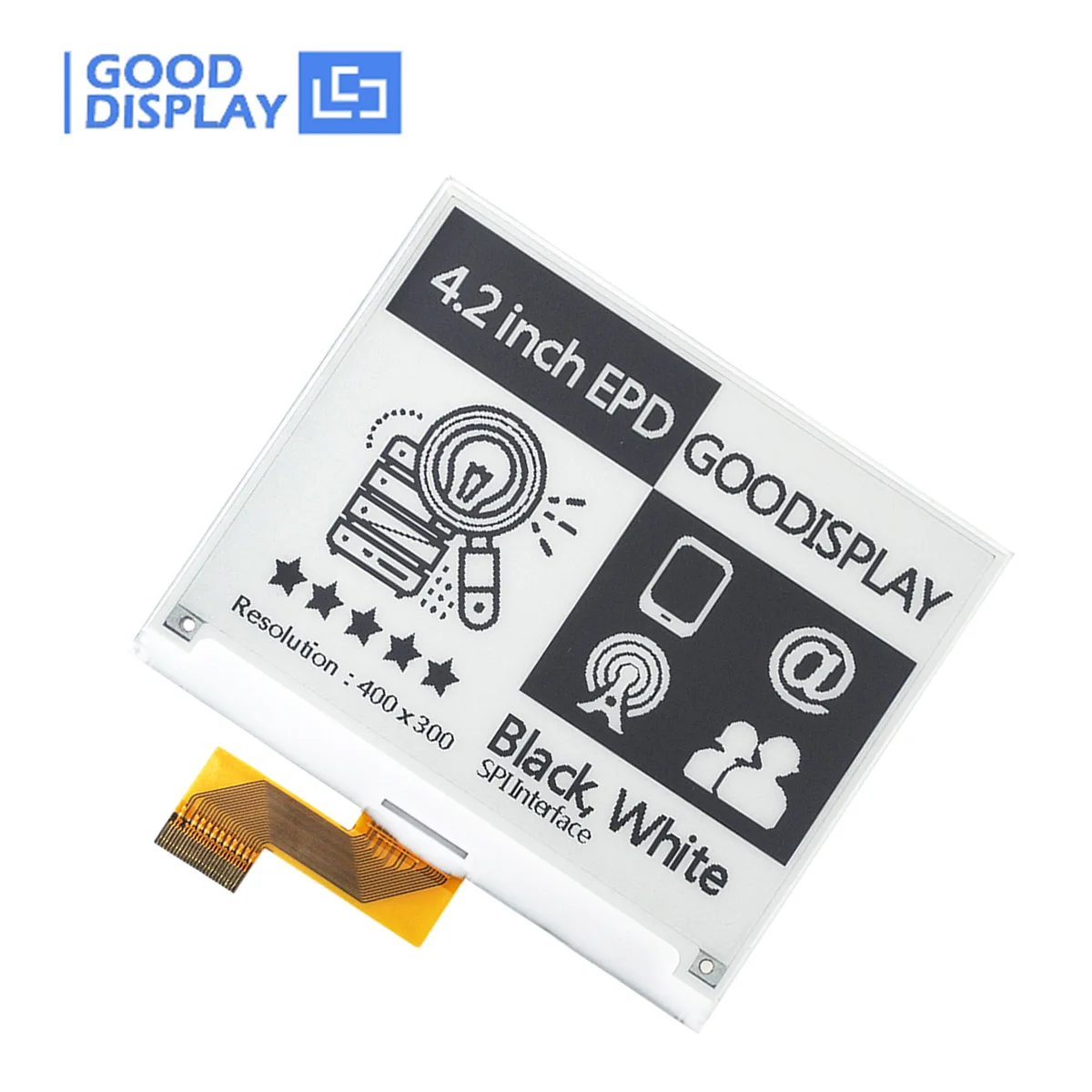 Visor Morochrome Spi E-ink para Etiquetas de Preço Digitais E-paper 4.2 Ssd1683 Gdey042t81 - Imagem 3