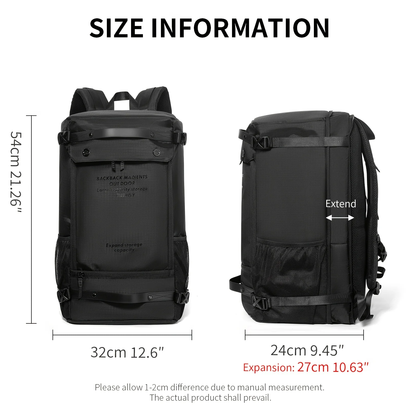 Zaino da viaggio per uomo e donna, grande zaino da cabina, borsa per oggetti personali, approvato dalle compagnie aeree, zaino per laptop da 17 pollici, borsa da lavoro - immagine 2