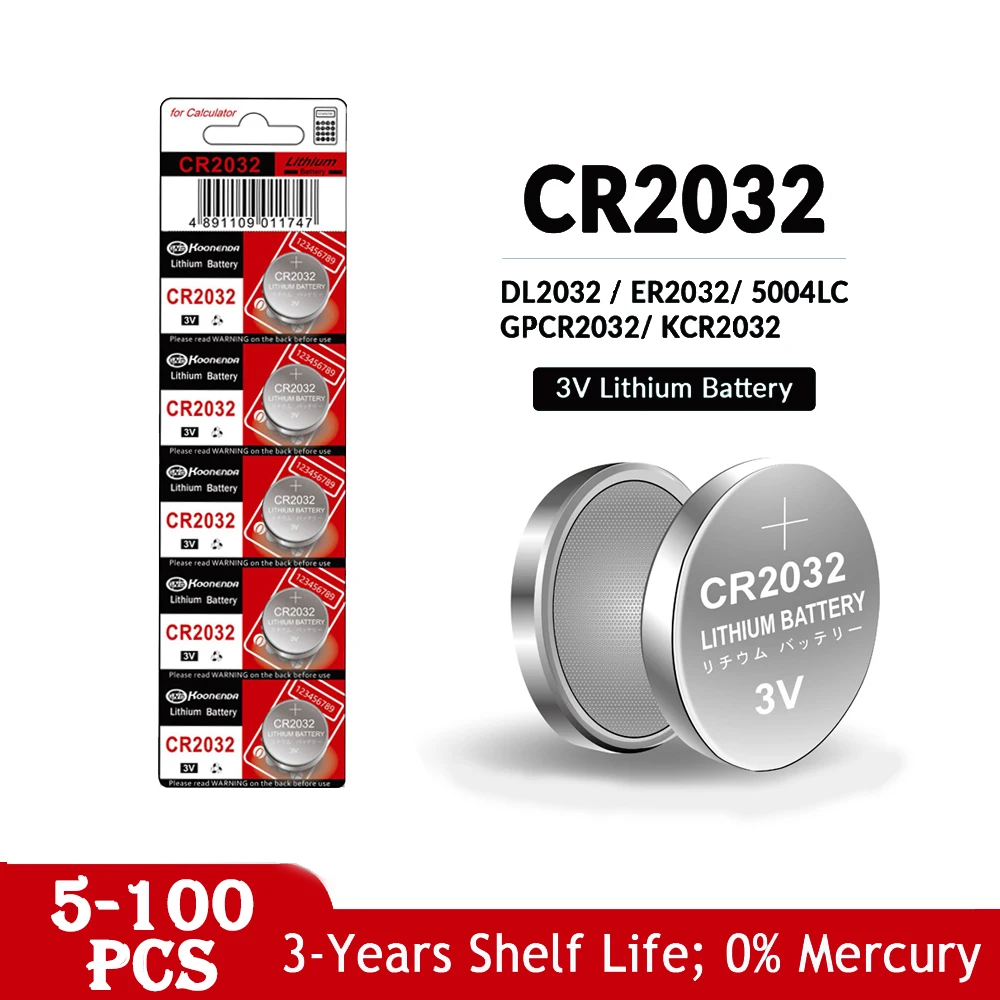 CarRemoteBatteryCR2032LithiumBatteries3VCarKeyCoinCells