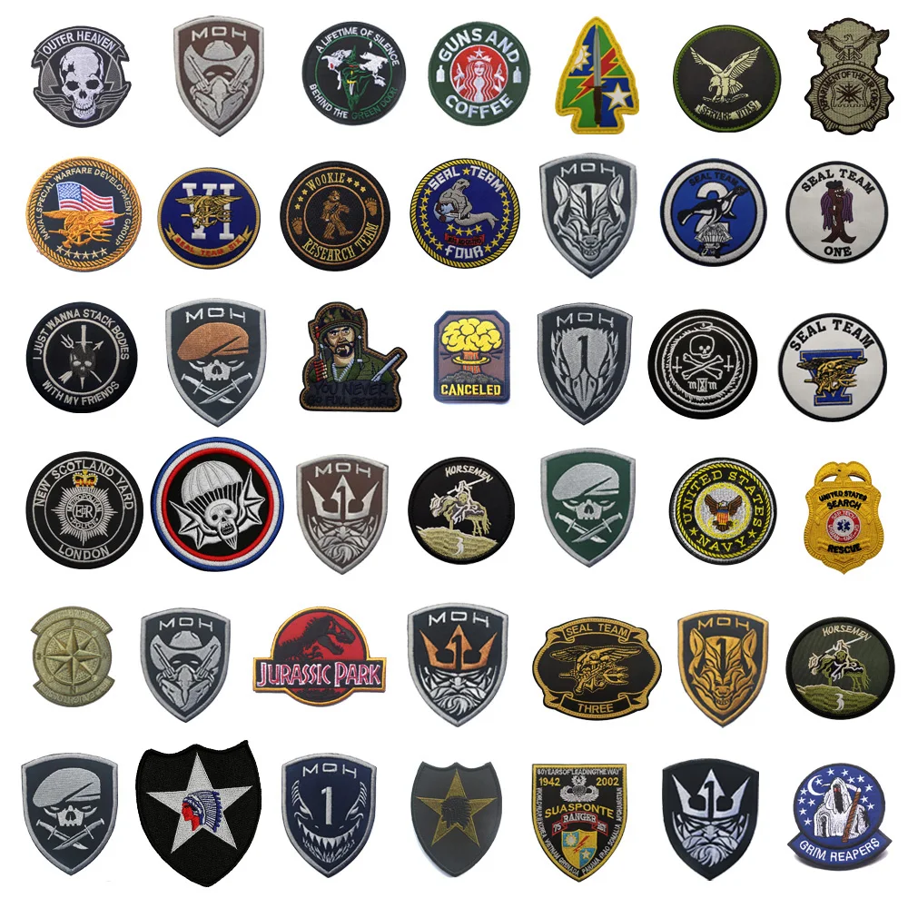 Military Fan Series Project Honor Medal Of Honor Epaulet Badge 3D Ricamato Sticker World War Ii Commemorative Hook Patch