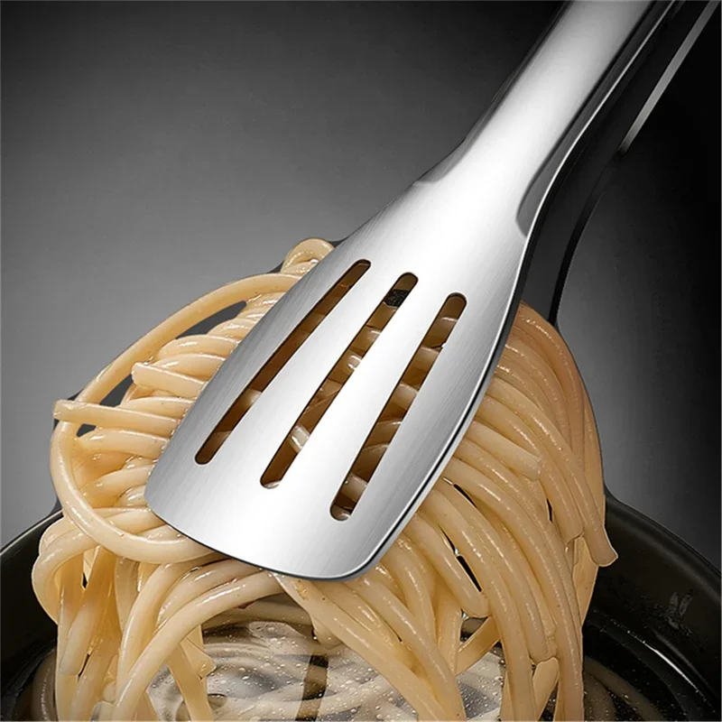 7/9/11 Inch Long Bbq Tongs Non-Slip Handle Stainless Steel Fried Barbecue Clip Salad Bread Clamp Kitchen Tools Meat Food Clips
