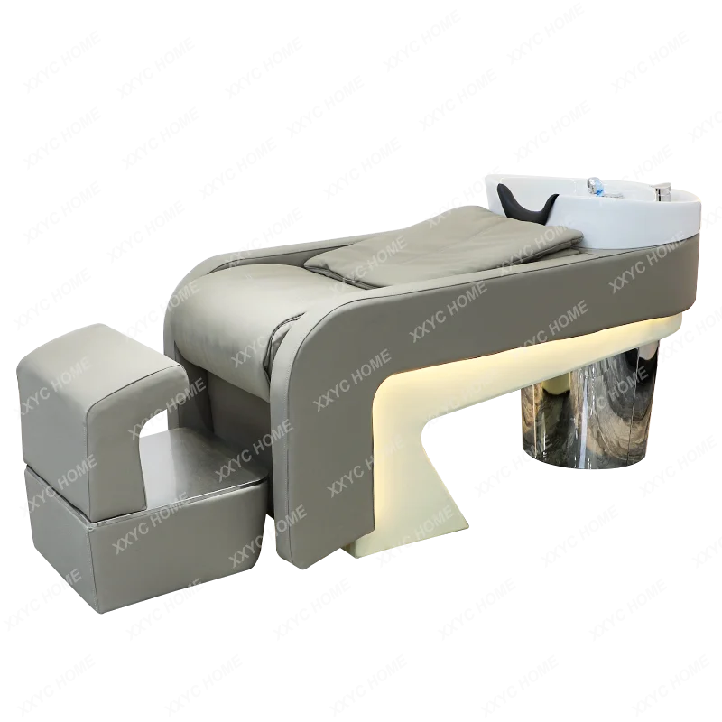 

For Hair Salon Lying Half Hair Salon Fashion Store Flushing Bed with Light