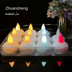 5pcs Diwali Diya LED Light Floating on Water Electric Candle Lamp Glowing Decor Tea Light Deepavali Festival Decoration