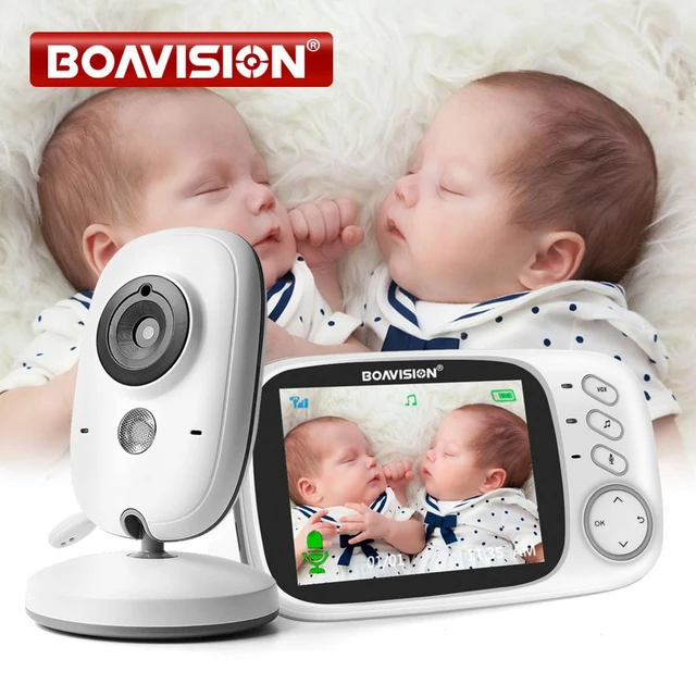 Video monitor para bebé 2.4G, cámara de seguridad para niñera inalámbrica  con LCD de 3.2