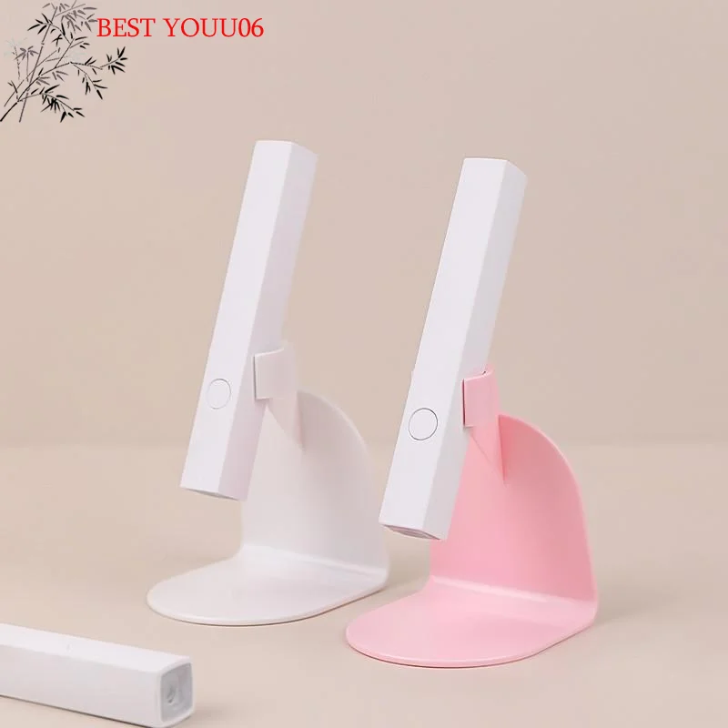 핫 램프 스탠드 네일 아트 라이트 핸드헬드 홀더 UV LED 미니 건조기 광선요법 브래킷 살롱 DIY 매니큐어 디자인 도구