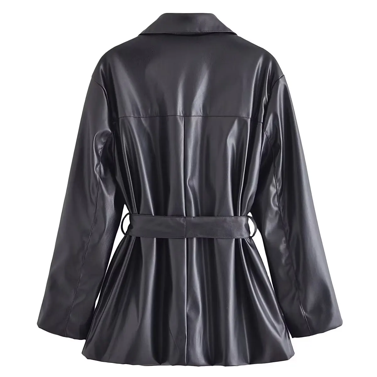 

Withered England Jacket Women Sashes Leather High Street