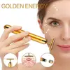 24k Golden Facial Roller Massager T Shape Vibrating Face Lifting Energy Beauty Bar Body Skin Massage Device Face Care Tools 3