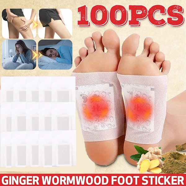 

100PCS/lot Body Toxins Sticker Medical Foot Patches for Improving Sleep Slimming Bamboo Vinegar Natural Herbal Detox Foot Pads