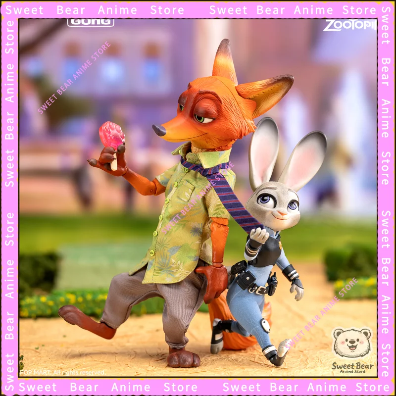 Em estoque gong & pop original zootopia judy nick conjunto pano