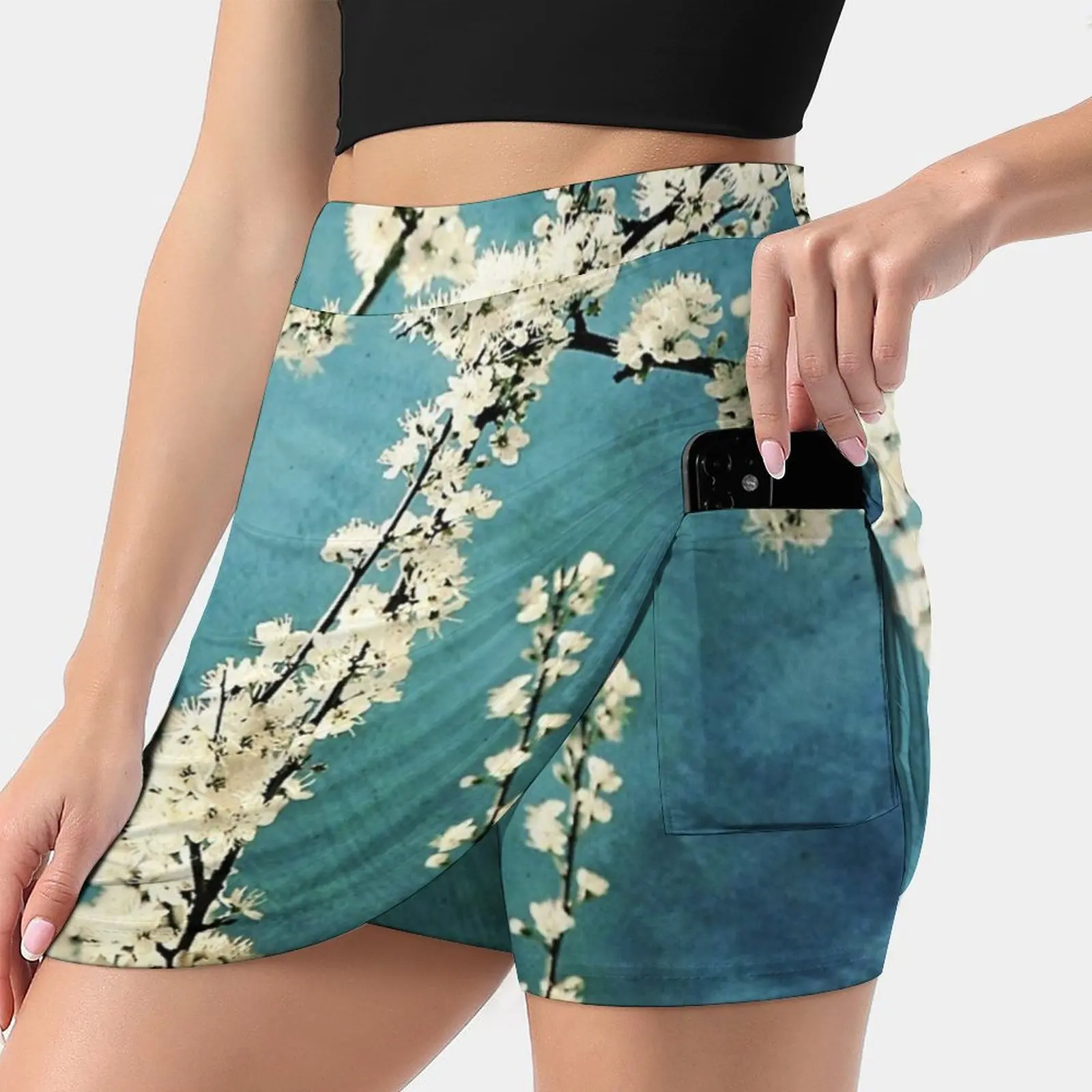 

Waiting For Spring To Bloom Women's skirt With Hide Pocket Tennis Skirt Golf Skirts Badminton Skirts Running skirts Colorful