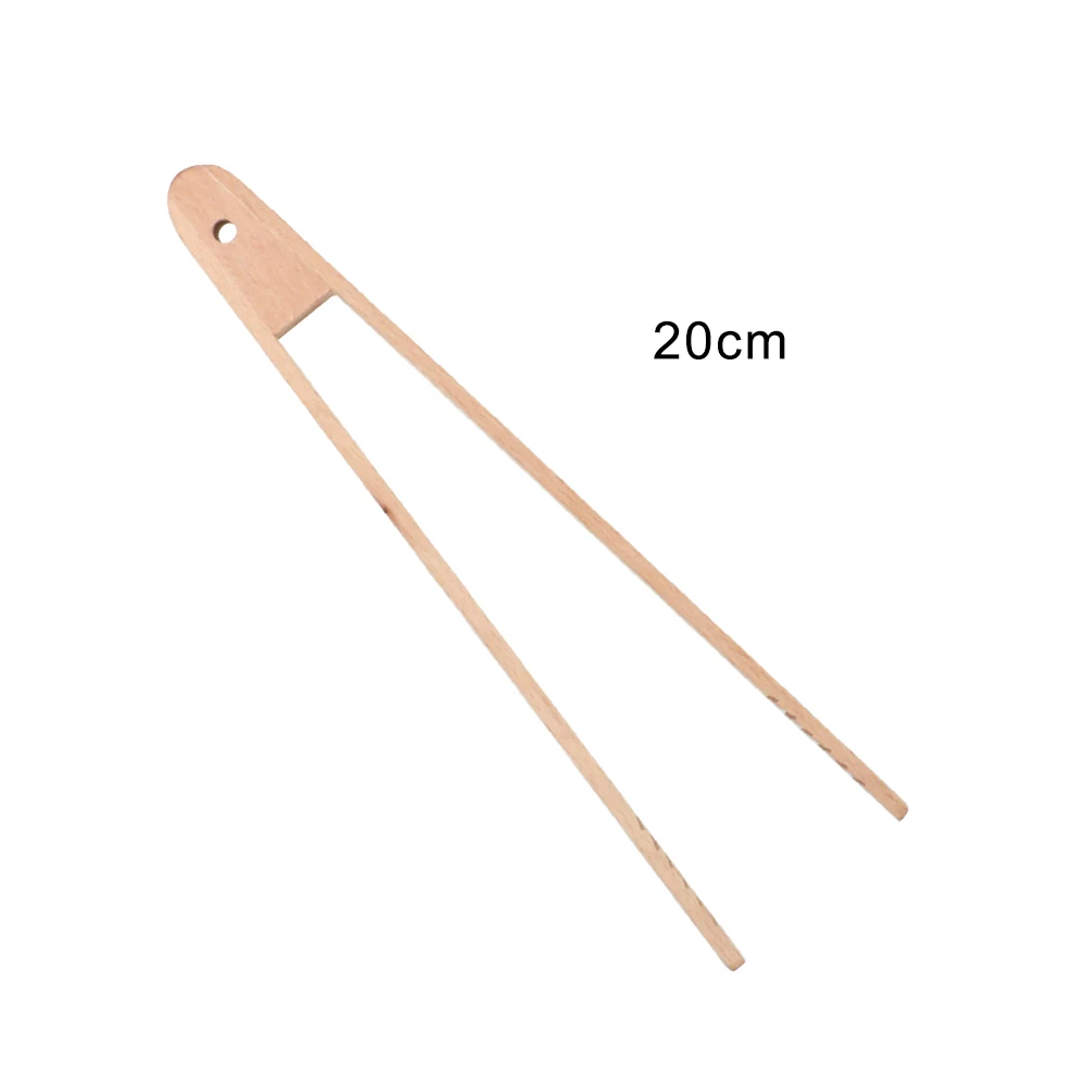 Cooking Baking Tools BBQ Grilling Tong Salad Bread Serving Tong Wooden Food Toast Tongs Dessert Sugar Ice Clip Kitchen Gadgets food tongs